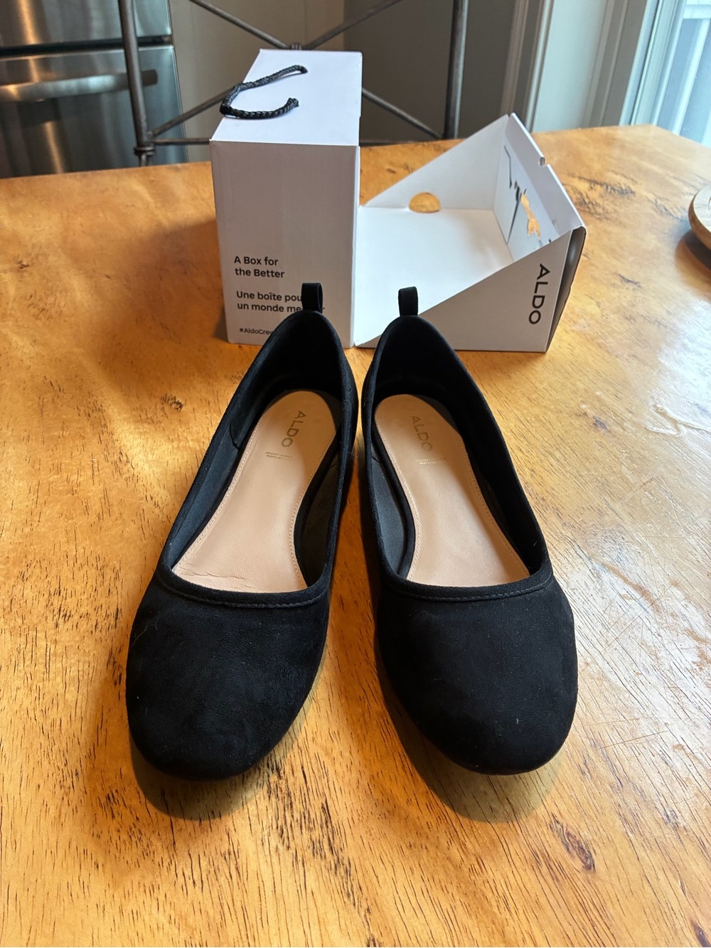 Aldo Black Women's Suede Ballet Flats